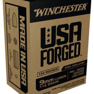 Forged 9mm 115gr Steel Case Ammo - 150rd Box, 750rd Case 020892222151
