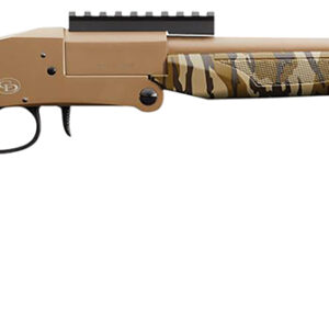 Charles Daly 930316 101 12 Gauge Break Open Shotgun with 3" Chamber, 20" Barrel, Flat Dark Earth Cerakote, Fixed Mossy Oak Bottomland Stock UPC: 930316 101