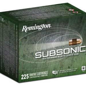 Per Round – Remington Ammunition 21249 Subsonic Rimfire 22LR 40gr Hollow Point 225 Per Box/10 Case 047700483603