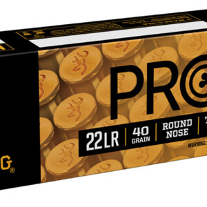 Per Round – ** Browning Pro22 .22LR 40gr Lead Round Nose Ammunition - 100 Rounds per Box, 20 Boxes per Case

** 020892104730