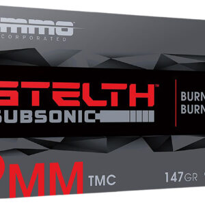 Ammo Inc 9147TMCSTL stelTH  9mm Luger 147gr Total Metal Case 50 Per Box/20 Case 818778020102