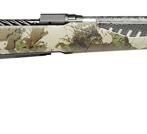 Savage Arms 58029 110 UltraLite 7mm PRC 2+1 22" Threaded Carbon Fiber Wrapped Barrel, Black Melonite Rec, Woodland Camo AccuStock with AccuFit