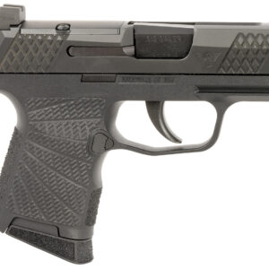 Wilson Combat SIGWCP3659BRC P365  9mm Luger 10+1 (2) 3.10", Black, RMRcc Optic Cut Slide with X-Tac Pattern Serrations, Polymer Frame, Sunburst Grips, Optic Height Fiber Optic Sights, Standard Trigger