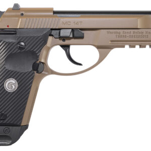 EAA GIRSAN 390860 MC 14T Solution Compact Frame 380 ACP 13+1, 4.50" Black Steel Tip-Up Barrel, Flat Dark Earth Serrated Steel Slide & Aluminum Frame w/Picatinny Rail, Black Grip, Ambidextrous