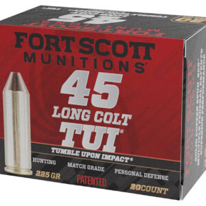 ** Fort Scott Munitions .45 Long Colt Tumble Upon Impact (TUI) 225gr Solid Copper Spun Ammo - 20 Rounds per Box

** 758381722263