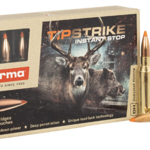 Norma Tipstrike Hunting Ammunition - 6.5 Creedmoor, 140gr - 20 Rounds Per Box 7393923325422