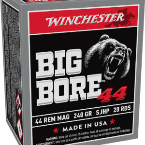 Winchester Ammo X44MBB Big Bore  44RemMag 240gr Semi Jacketed Hollow Point 20 Per Box/10 Case 020892233034