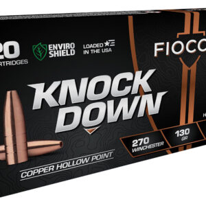 Fiocchi 270CHA Knock Down Enviro Shield Hollow Point Ammo - 130 Grain - 20 Rounds per Box 762344712864