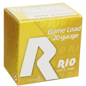 ** Rio Ammunition 20 Gauge Game Load" Shells with #6 Shot (1 1/4 oz) Rounds/Box, 10 Boxes/Case ** 8435101624961