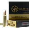Weatherby M28 Select Plus 28 Nosler 163gr Hammer Custom Ammo - 20 Rounds Per Box 747115452255