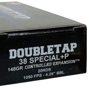DoubleTap Ammunition 38SP148CE   38Special 148gr Controlled Expansion JHP 20 Per Box/50 Case 753387049055