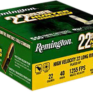 Remington Golden Hunter .22LR 40gr HP Ammo box with 550 rounds