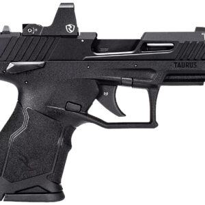 Taurus 1TX2213110RI TX22C w/Optic Compact Frame 22 LR 10+1 SAO 3.60" Matte Black Steel Threaded Barrel, Black Anodized Optic Ready/Serrated Slide, Black Polymer Frame w/Picatinny Rail, Riton Red Dot