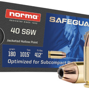 ** Norma Safeguard .40 S&W 180gr Jacketed Hollow Point Ammo – 50 Rounds per Box

** 810036151672