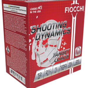 Fiocchi Shooting Dynamics 12 Gauge Target Ammo" 1oz 7.5 Shot, 25 Rounds per Box (10 Boxes per Case)** ** 762344711355
