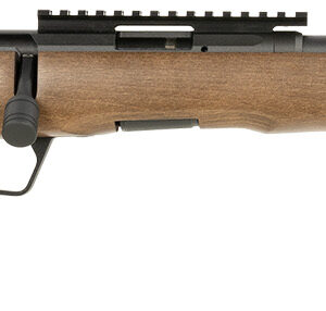 Savage Arms 70217 B Series Timber 22 LR 10+1 18" Black Threaded Barrel, Black Picatinny Rail Steel Receiver, Woodgrain Fixed Thumbhole Stock
