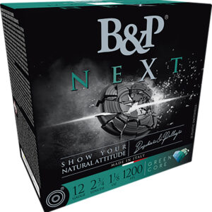 ** B&P NEXT 12 Gauge Shotshells" | 1 1/8 oz | #8 Shot | 25 Rounds per Box ** 878122008330