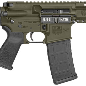Diamondback DB1913K101 DB15 5.56 NATO Pistol, 30+1 Capacity, 7" Black Nitride Heavy Threaded Barrel, OD Green Cerakote, Picatinny Rail, Aluminum Receiver, 6" M-LOK Handguard, SB Tactical Brace, Black Magpul MOE Grip 810035754362