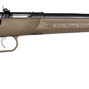 Crickett KSA2235 Youth  22 LR 1rd 16.12" Blued Barrel & Receiver, Fixed Front/Adjustable Rear Peep Sights, Desert Tan Synthetic Stock w/11.5" LOP, Rebounding Firing Pin Safety