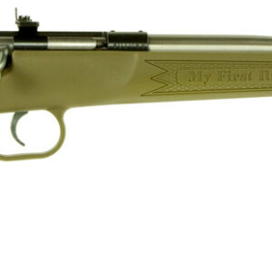 Crickett KSA2243 Crickett  22 LR 1rd 16.13" Blued Receiver Stainless Barrel Desert Tan Synthetic Stock Right Hand (Youth)