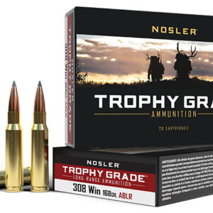 Nosler Trophy Grade Long-Range .308 Win 168gr AccuBond Ammo box