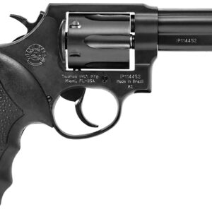 Taurus 2820041 82  38 Special +P 6 Shot 4" Barrel, Overall Matte Black Oxide Finish Steel, Finger Grooved Black Rubber Grip, Fixed Sights