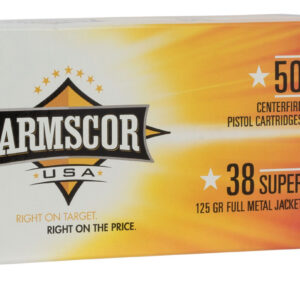 Armscor 38 Super 125gr FMJ Handgun Ammo - 50 Rounds 812285021416