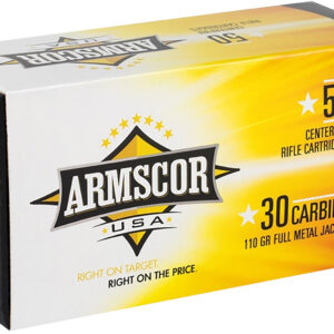 Armscor FAC30CIN USA .30 Carbine 110gr Full Metal Jacket - 50 Rounds per Box, 20 Boxes per Case 812285020112