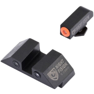 Night Fision GLK001003OGZ Tritium Night Sights For Glock  Green Tritium Orange Outline Front Sight- Green Tritium Black Outline Rear Sight Glock 17/17L/19/22