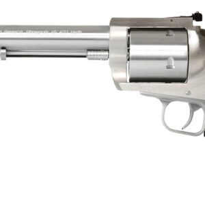 Magnum Research BFR45707 BFR Long Cylinder .45-70 Gov 5-Shot Revolver, 7.50" Brushed Stainless Steel Barrel, Black Hogue Rubber Grip, Exposed Hammer 761226028635