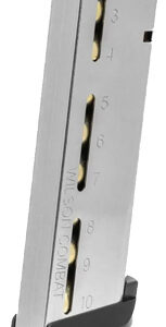 WILSON MAGAZINE 1911 ETM 45ACP - 10RD SS EXT. POLYMER PAD
