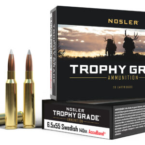 Nosler Trophy Grade 6.5x55 Swedish Ammo - 140gr AccuBond (20 Rounds per Box) 054041600224