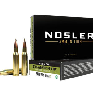 Nosler E-Tip .308 Win 168gr Lead-Free Ammo - 20 Rounds 054041400350