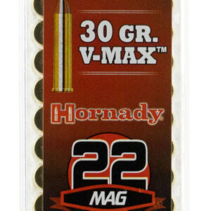 Per Round – ** Hornady Varmint Express .22 WMR 30 Grain V-Max - 50 Rounds per Box, 40 Boxes per Case

** 090255832020
