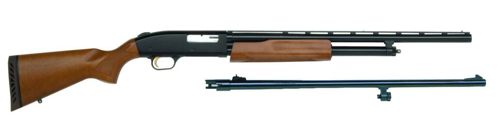Mossberg 500 Bantam Combo 20 Gauge Pump-Action Shotgun, Black/Wood, 3″ UPC 015813541886