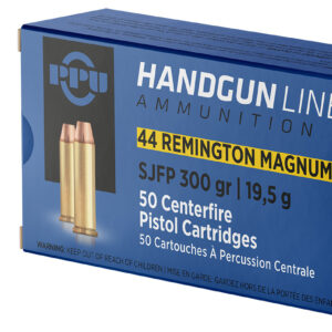 ** PPU PPH44MF .44 Rem Mag 300gr Semi-Jacketed Flat Point Handgun Ammo - 50 Rounds per Box, 10 Boxes per Case

** 8605003813163