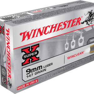 Winchester Ammo WC93 Super X  9mmLuger 147gr Winclean Brass Enclosed Base 50 Per Box/10 Case 020892213012