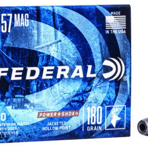 Federal C357G Power-Shok Handgun 357Mag 180gr Jacketed Hollow Point 20 Per Box/25 Case 029465093013