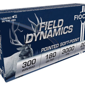 Fiocchi 300 Win Mag Field Dynamics 180gr PSP Interlock BT - 20 Rounds per Box 762344709062
