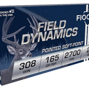 Fiocchi 308D Field Dynamics .308 Win 165gr Pointed Soft Point - 20 Rounds per Box, 10 Boxes per Case 762344710358