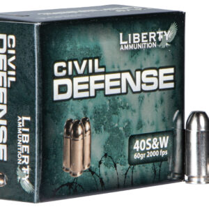 ** Liberty Ammunition Civil Defense .40 S&W 60gr Lead-Free Fragmenting Hollow Point - 20 Rounds per Box, 50 Boxes per Case

** 696859105616