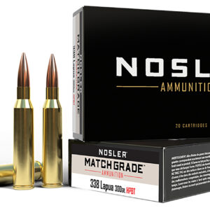 Nosler Match Grade .338 Lapua Magnum 300gr Custom Competition Hollow Point Boat Tail - 20 Rounds per Box 054041431361