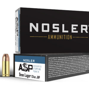 ** Nosler 9mm Luger 124gr Jacketed Hollow Point - Assured Stopping Power - 50 Rounds Per Box

** 054041510547