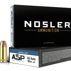 ** Nosler Assured Stopping Power 45 ACP 185gr Jacketed Hollow Point Ammo – 50 Rounds per Box

** 054041512718