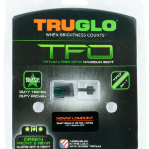 TruGlo TG131NTI TFO  Green/Tritium/Fiber Optic Front Sight-Green/Tritium/Fiber Optic Rear Sight 1911 Government