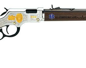 Henry H004EMS Golden Boy EMS Tribute Edition 22 LR, 16 LR/21 Short, 20" Blued 20" Octagon Steel Barrel,  Nickel-Plated Steel Engraved Receiver, American Walnut Stock Engraved, Right Hand