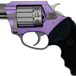 Charter Arms Pathfinder Lavender Lady .22 WMR 8-Round Handgun with 2" Stainless Steel Barrel, Lavender Aluminum Frame, Stainless Cylinder, Black Rubber Grip - UPC: 678958523409