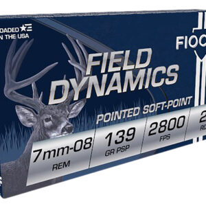 Fiocchi 7mm-08 Remington Field Dynamics - 139gr Pointed Soft Point Ammunition - 20 Rounds per Box 762344711232