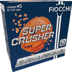** Fiocchi Crusher 12GA Shotgun Shells" 1oz #7.5 Shot, 1300 FPS Rounds ** 762344850726