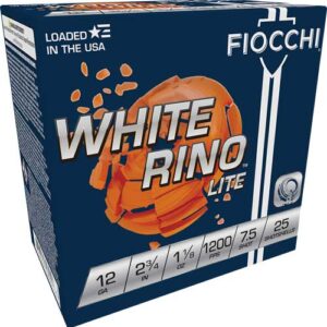 FIOCCHI WHITE RINO 12GA 2.75"/8OZ #7.5 1200FPS 250RD CAS 762344854496